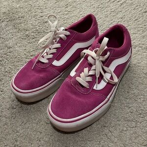 Pink platform vans